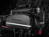 Велосипедная сумка на багажник RockBros 240D PU (35L) Carbon - Фото 10