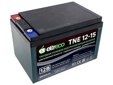 Тяговый аккумулятор Eltreco TNE12-15 (12V12A/H C3) болт